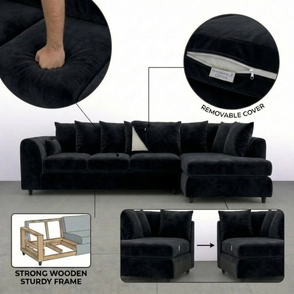 XL Right  Hand Facing Black