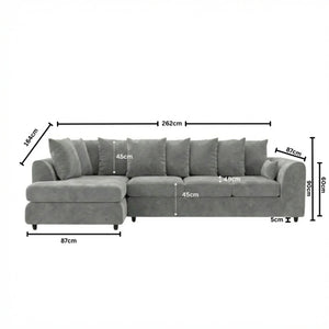 XL Left Hand Facing Light Grey