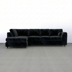 Velvet XL Left Hand Facing  Black
