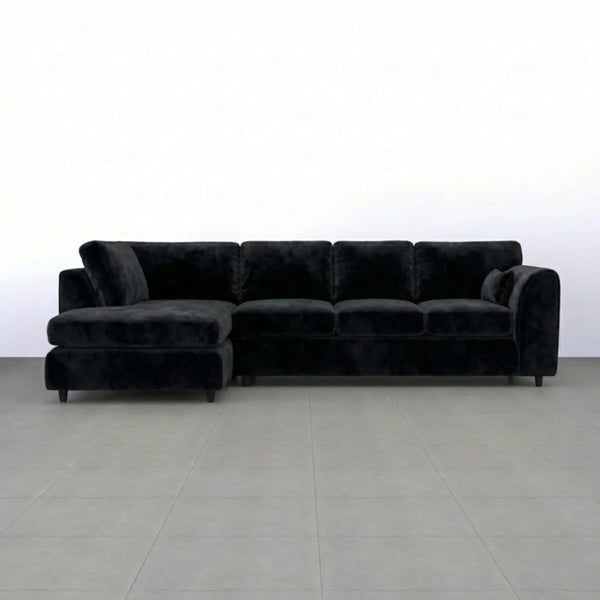 Velvet XL Left Hand Facing  Black