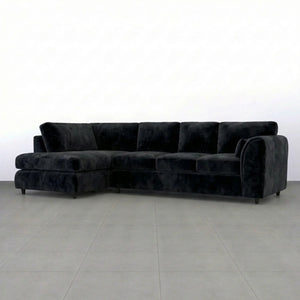Velvet XL Left Hand Facing  Black