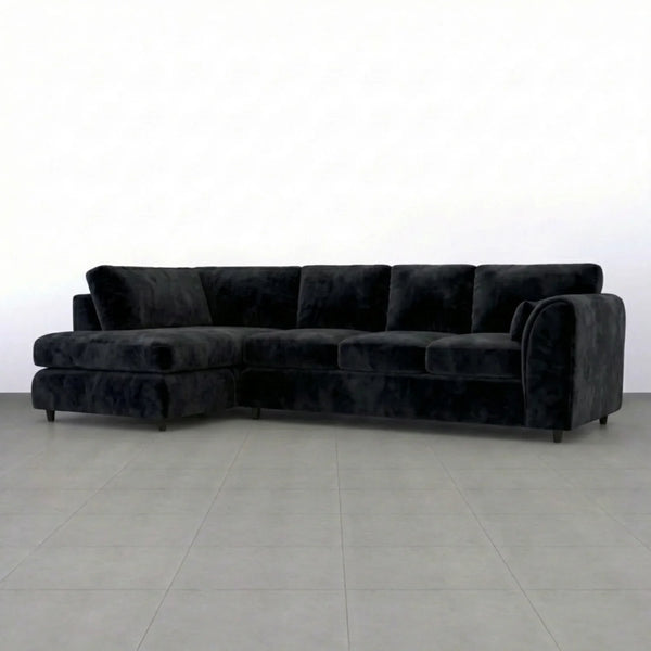 Velvet XL Left Hand Facing  Black