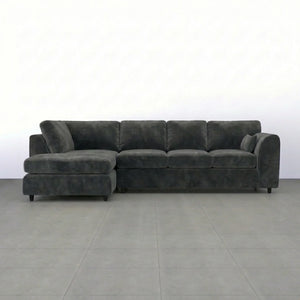 Velvet XL Left Hand Facing Dark Grey