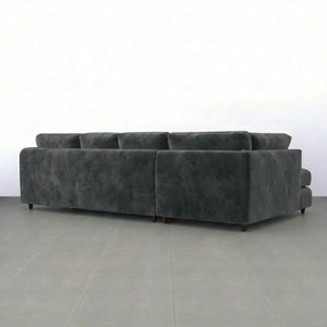 Velvet XL Left Hand Facing Dark Grey