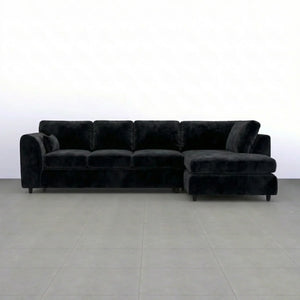 Velvet XL Right Hand Facing Black