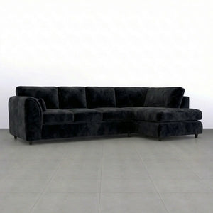 Velvet XL Right Hand Facing Black
