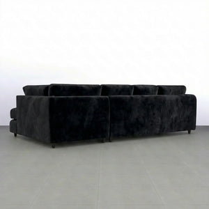 Velvet XL Right Hand Facing Black