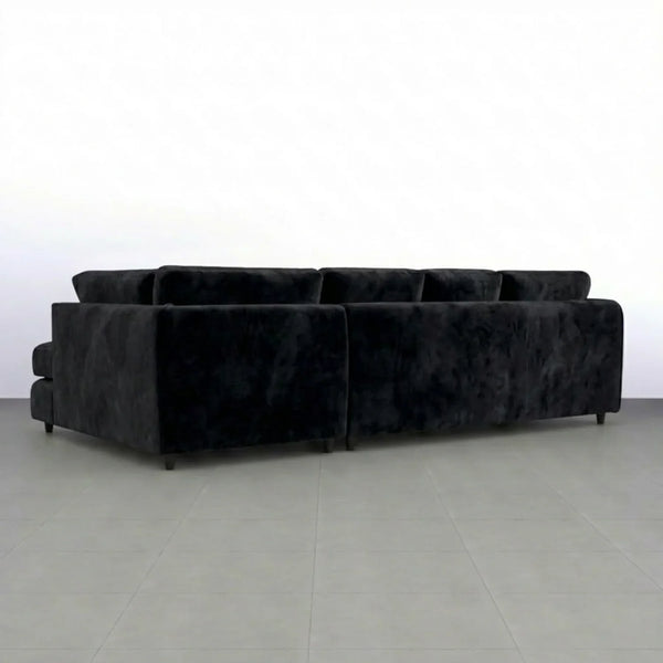 Velvet XL Right Hand Facing Black