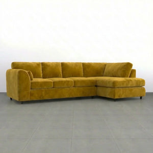 Velvet XL Right Hand Facing Mustard