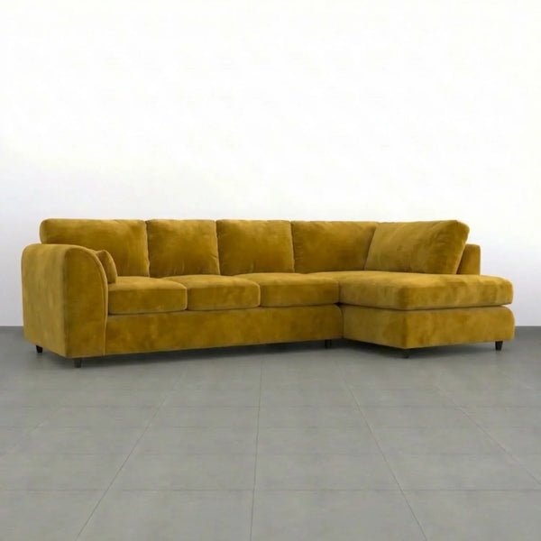 Velvet XL Right Hand Facing Mustard