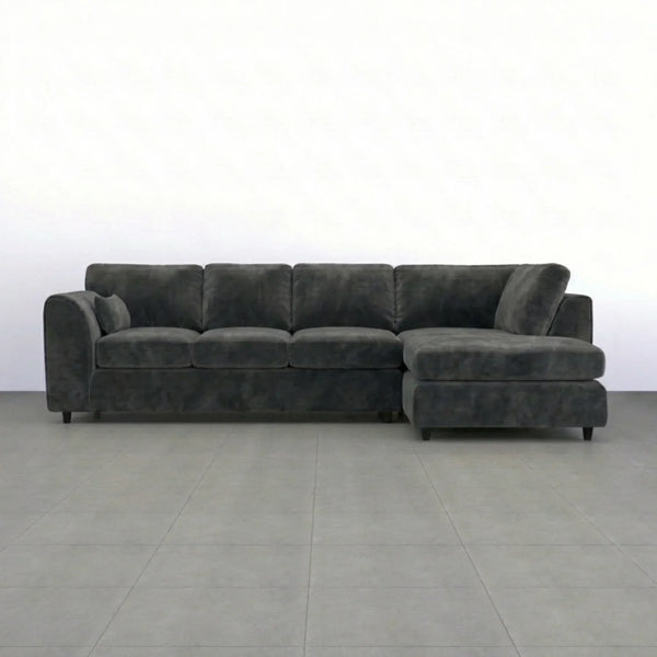 Velvet XL Right Hand Facing Dark Grey