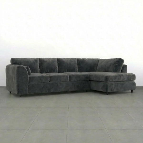 Velvet XL Right Hand Facing Dark Grey